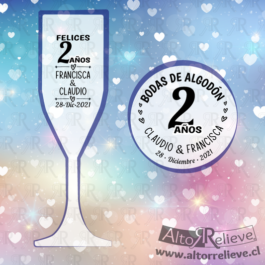 Set de Copas Regalo Aniversarios (Tú eliges el año!)