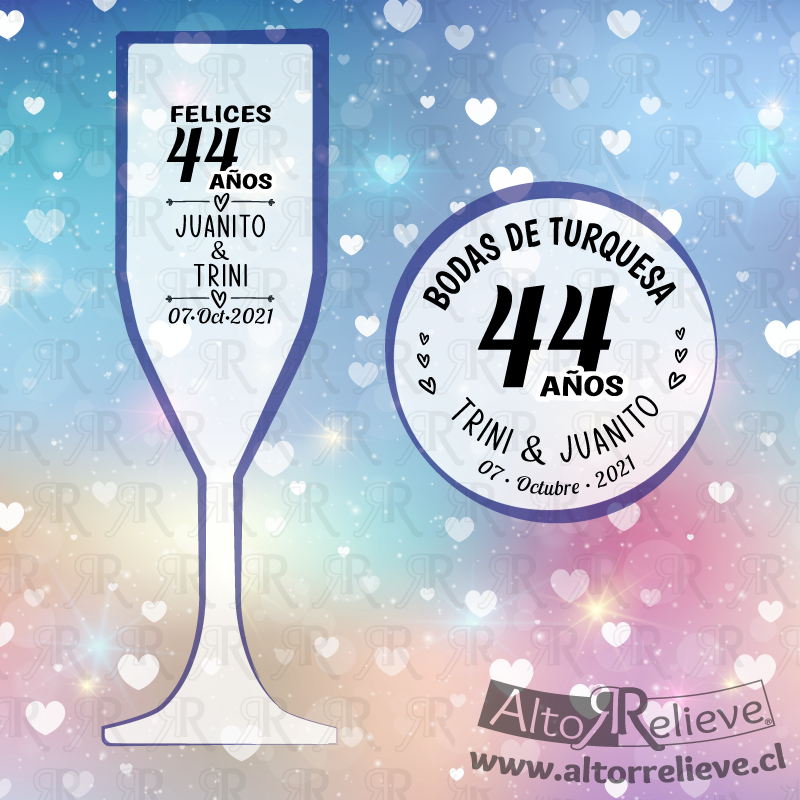 Set de Copas Regalo Aniversarios (Tú eliges el año!)