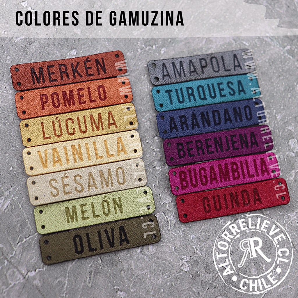 50/100 Etiquetas Gamuzina Triangular 4cm - Etiquetas Gamuzina - Altorrelieve Diseño
