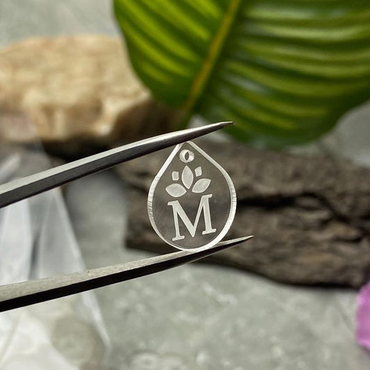 100 Etiquetas Acrílico Forma Gota