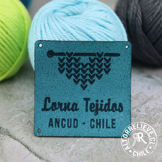 50/100 Etiquetas Gamuzina Cuadrada 4x4cm - Etiquetas Gamuzina - Altorrelieve Diseño