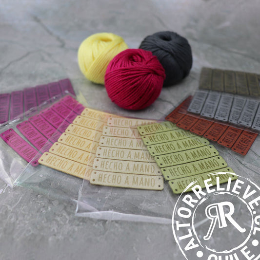 Set Etiquetas Hecho a Mano 1 - Gamuzina - Etiquetas Genéricas - Altorrelieve Diseño