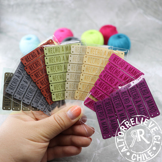 Set Etiquetas Hecho a Mano 1 - Gamuzina - Etiquetas Genéricas - Altorrelieve Diseño