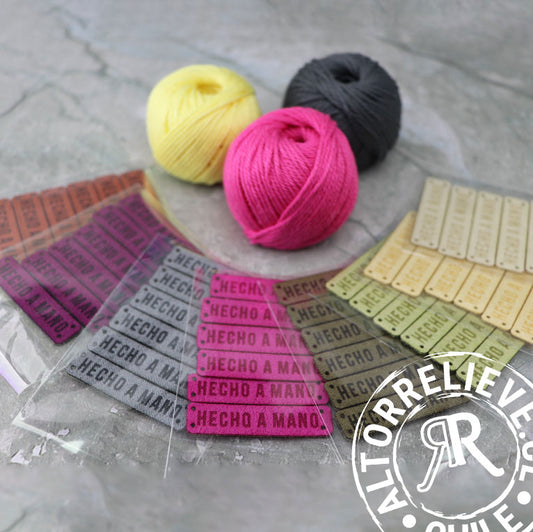 Set Etiquetas Hecho a Mano 2 - Gamuzina - Etiquetas Genéricas - Altorrelieve Diseño