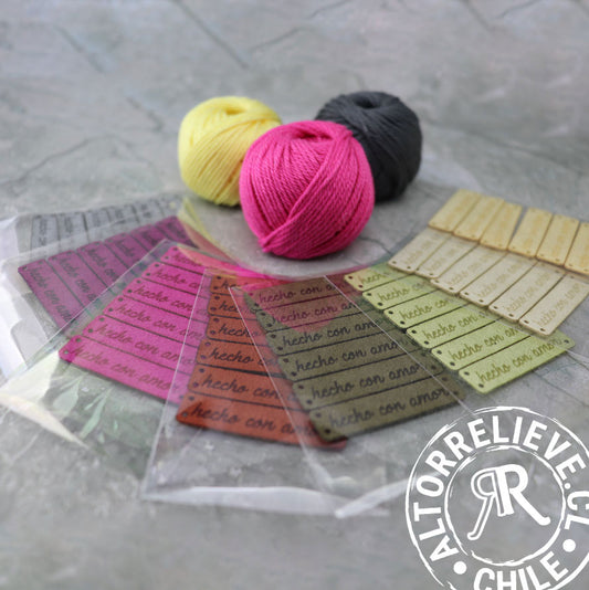Set Etiquetas Hecho con Amor 3 - Gamuzina - Etiquetas Genéricas - Altorrelieve Diseño