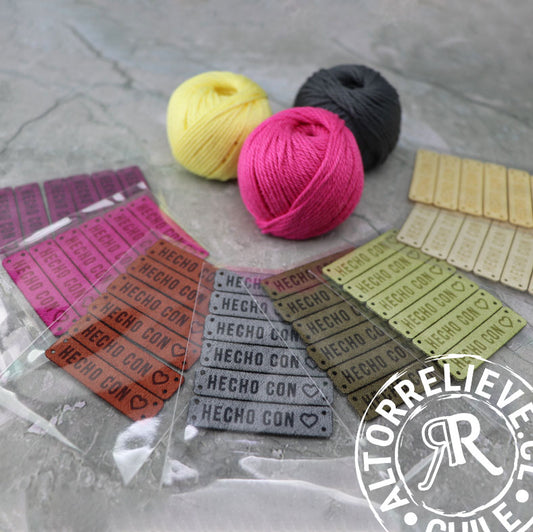 Set Etiquetas Hecho con Amor 2 - Gamuzina - Etiquetas Genéricas - Altorrelieve Diseño