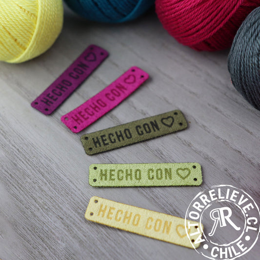 Set Etiquetas Hecho con Amor 2 - Gamuzina - Etiquetas Genéricas - Altorrelieve Diseño