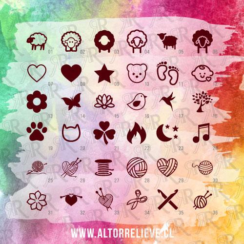 100 Etiquetas Acrílico Forma Gota