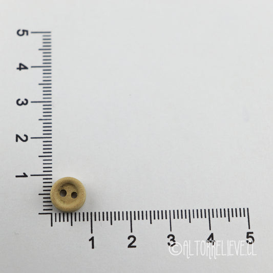 10 Botones de Madera Circular 10mm 2 perforaciones